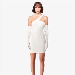 Revolve Miscreants Claudia Scuba One Shoulder Bodycon Mini Dress US 4